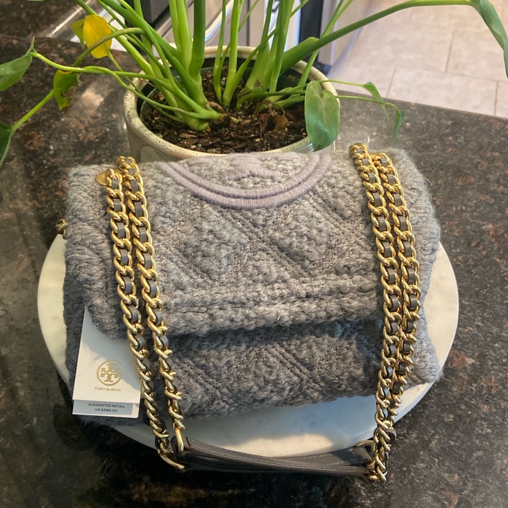 Tory Burch Fleming Soft Bouclé small convertible shoulder bag